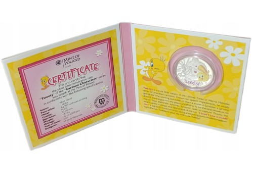 Moneta 1 dolar Tweety Bohaterowie kreskówek 2013 box