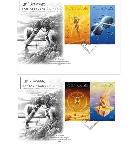 Koperta FDC Fantastyczne światy 2025 numer 2386 - 2387