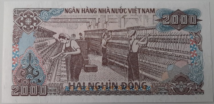 Wietnam banknot 2000 dong 1988 r awers
