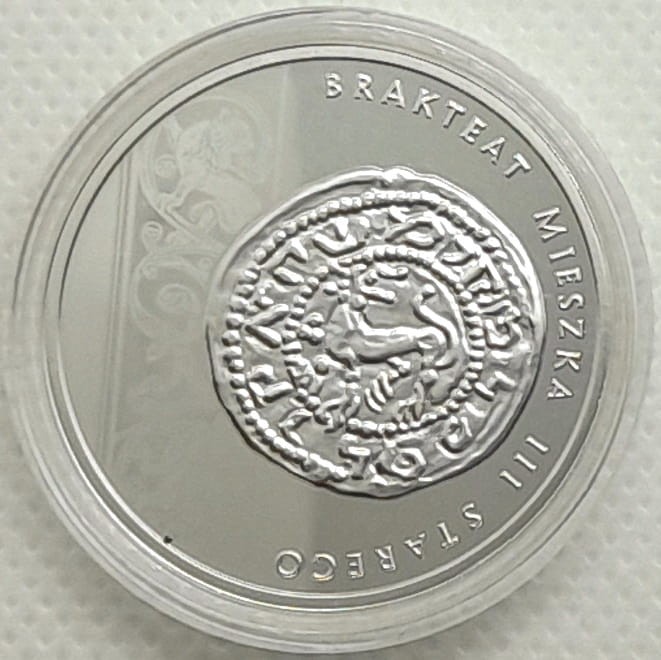 Moneta 10 zł Brakteat Mieszka III 2014 r. rewers