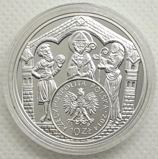 Moneta 10 zł Brakteat Mieszka III 2014 r. awers