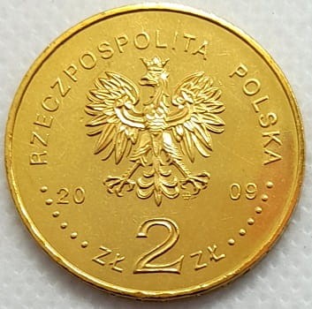 Moneta 2 zł 65 rocznica Powstania Warszawskiego 2009 awers