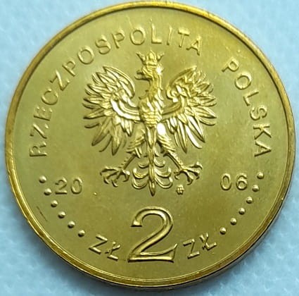 Moneta 2 zł Jeździec Piastowski 2006 awers