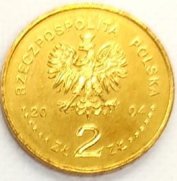 Moneta 2 zł Wstąpienie Polski do Unii Europejskiej 2004 awers