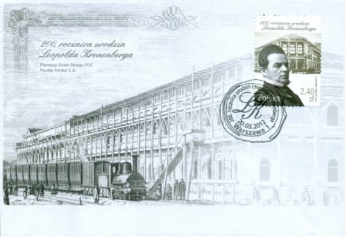 Koperta FDC 200. rocz. ur. Leopolda Kronenberga 2012 r.