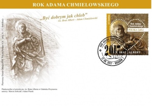 Koperta FDC rok Adama Chmielowskiego 2017 r.