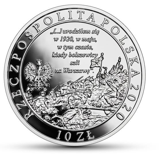 Moneta 10 zł 100. rocz. Urodzin Jana Pawła II 2020 r. awers