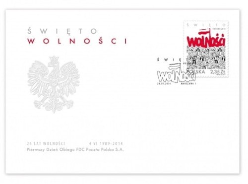 Koperta FDC Święto wolności 2014 r.