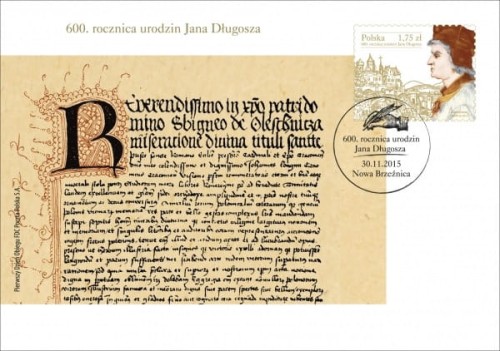 Koperta FDC 600 rocznica urodzin Jana Długosza 2015