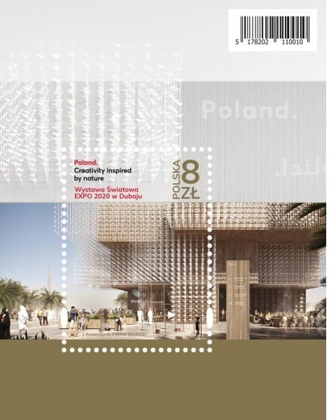 Znaczek Wystawa Światowa EXPO 2020 w Dubaju Blok 2021 r.