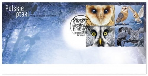 Koperta FDC Polskie Ptaki 2015 r.
