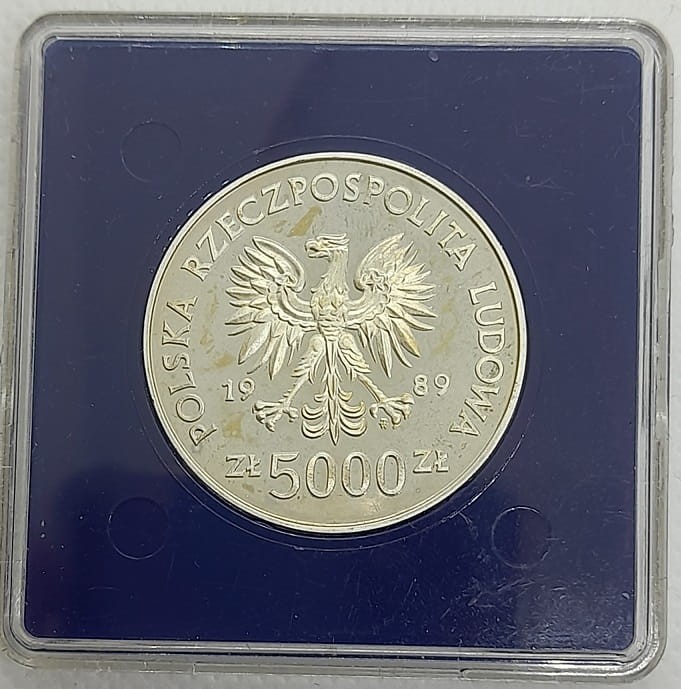 5000 zł Żołnierz Polski na Frontach Westerplatte 1989 awers
