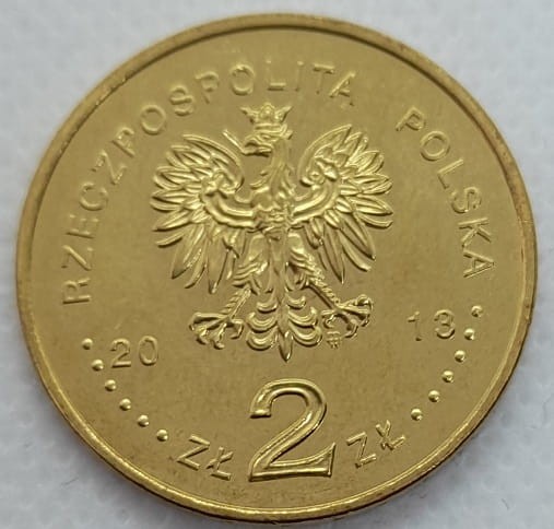Moneta 2 zł Fregata Rakietowa gen Pułaski 2013 awers