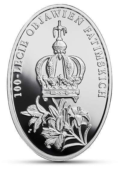 Moneta kolekcjonerska 10 zł 100-lecie Objawień Fatimskich 2017 awers