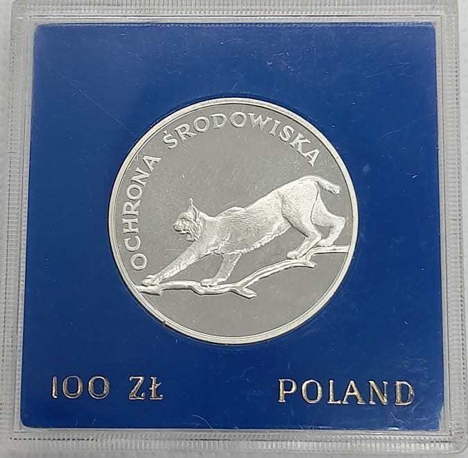 Moneta 100 zł Ryś 1979 rewers