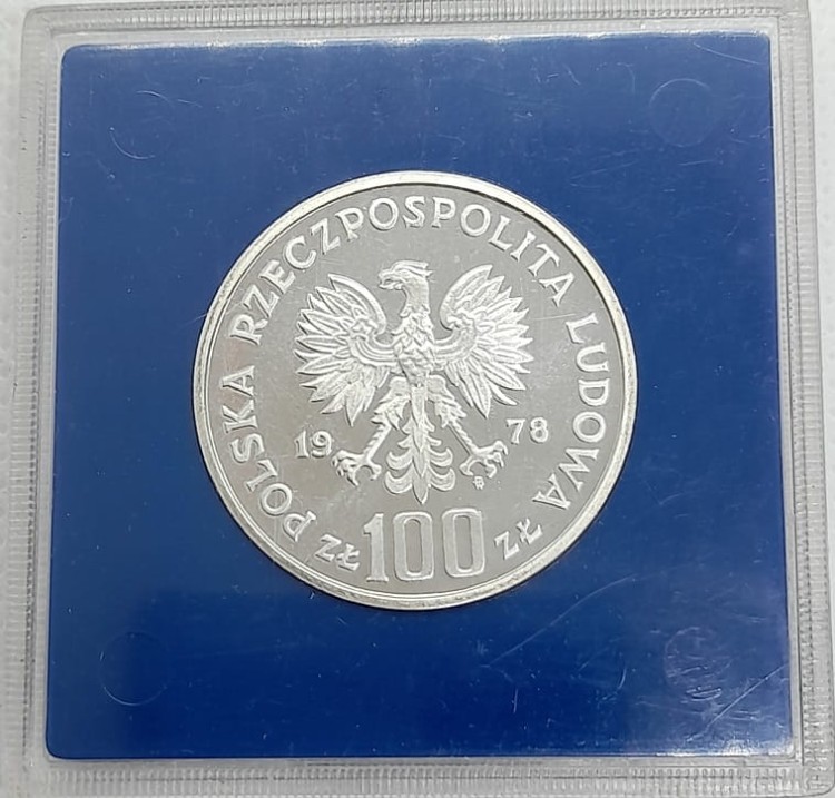 Moneta 100 zł Bóbr 1978 awers