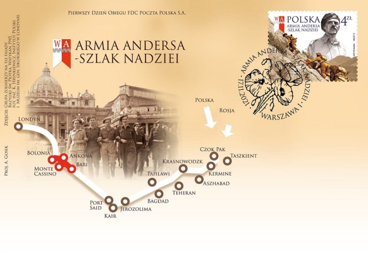 Szlak Nadziei Władysław Anders FDC 2021