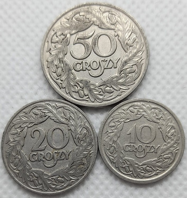 Zestaw 10, 20, 50 gr 1923 r. rewers4