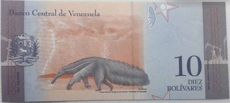 10 Bolivares Wenezuela 2018 r. 2