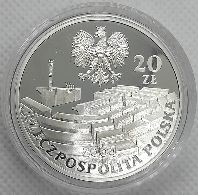 Moneta 20 zł 15-lecie Senatu III RP 2004 r. awers