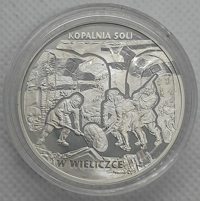 Moneta 20 zł Kopalnia Soli w Wieliczce 2001 r.  rewers