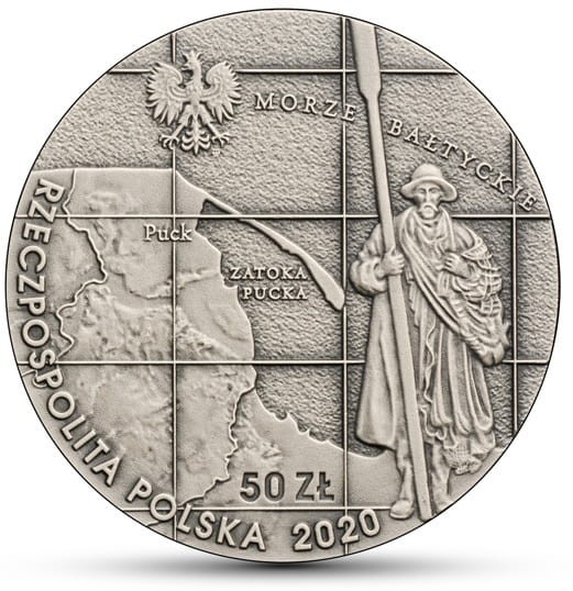 Moneta 50 zł - 100-lecie Zaślubin Polski z Bałtykiem 2020 r. awers