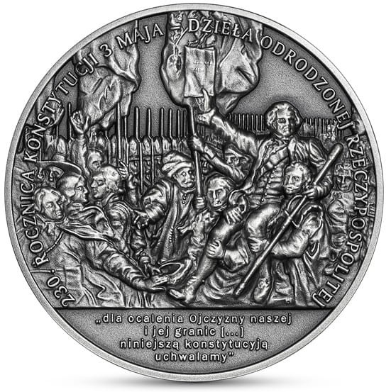 Moneta 50 zł 230. rocznica Konstytucji 3 Maja 2021 rewers