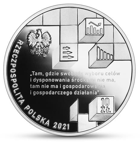 Moneta 10 zł Edward Taylor 2021 r. awers