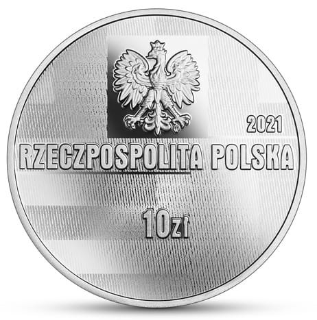 Moneta 10 zł Tadeusz Brzeski 2021 r. awers