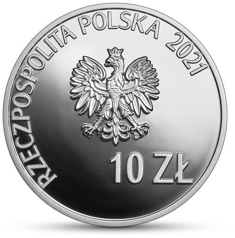 Moneta 10 zł 40 rocz. Strajku w Wyższej Oficerskiej Szkole Pożarniczej  2021 r. awers
