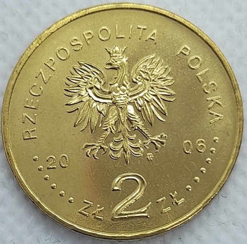 Moneta 2 zł 500-lecie Wydania Statutu Łaskiego 2006 awers