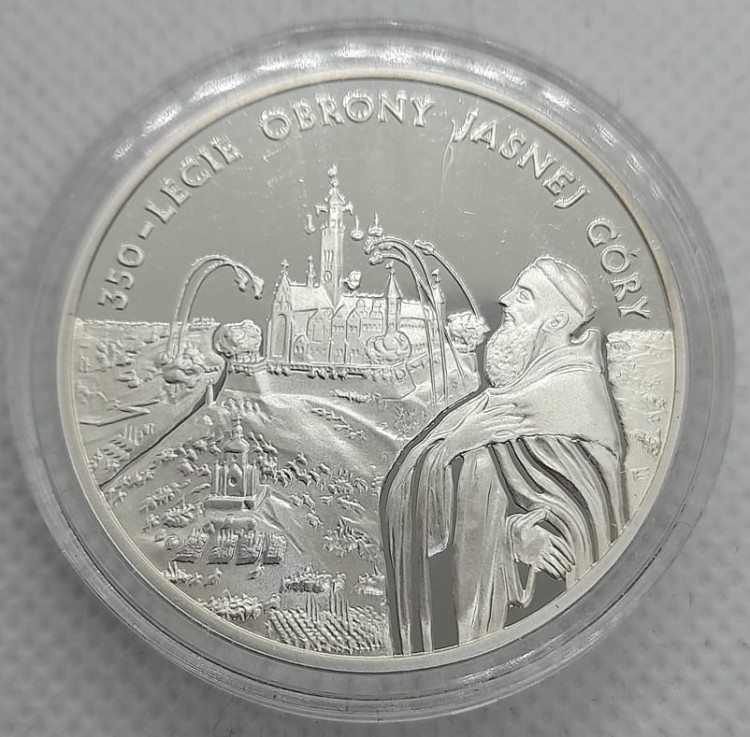 Moneta 20 zł 350-lecie Obrony Jasnej Góry 2005 r. rewers