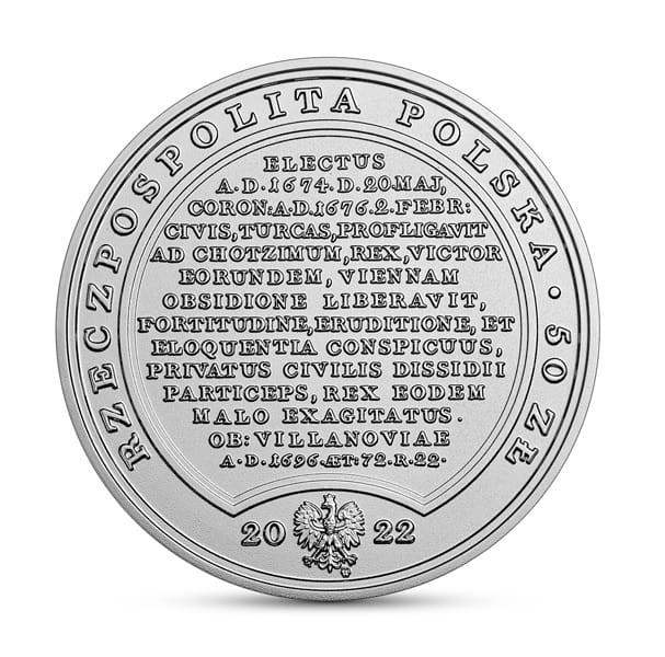Moneta 10 zł Jan III Sobieski 2022 awers
