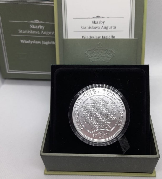 Moneta 50 zł Władysław Jagiełło - 2015 r. box