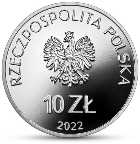 Moneta 10 zł 200. rocz. Urodzin Ignacego Łukasiewicza 2022 r. awers
