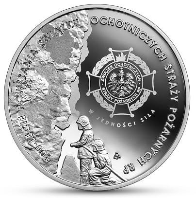 Moneta 10 zł 100-lecie Ochotniczej Straży Pożarnej 2021 awers