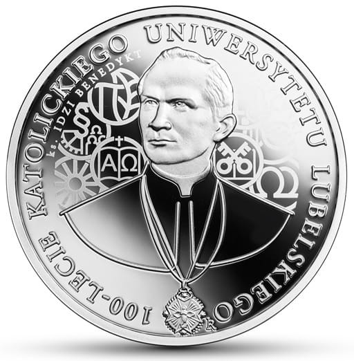 Moneta 10 zł 100. rocznica Katolickiego Uniwersytetu Lubelskiego 2019 r. rewers