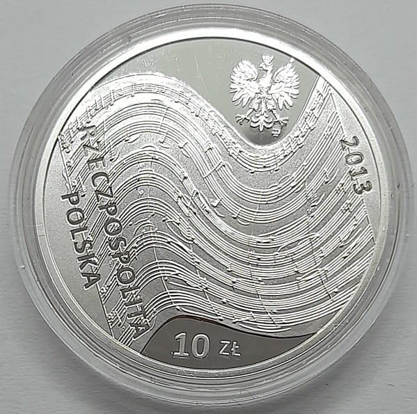 Moneta 10 zł Witold Lutosławski 2013 r awers