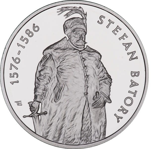 Moneta 10 zł Stefan Batory półpostać 1997 r. rewers