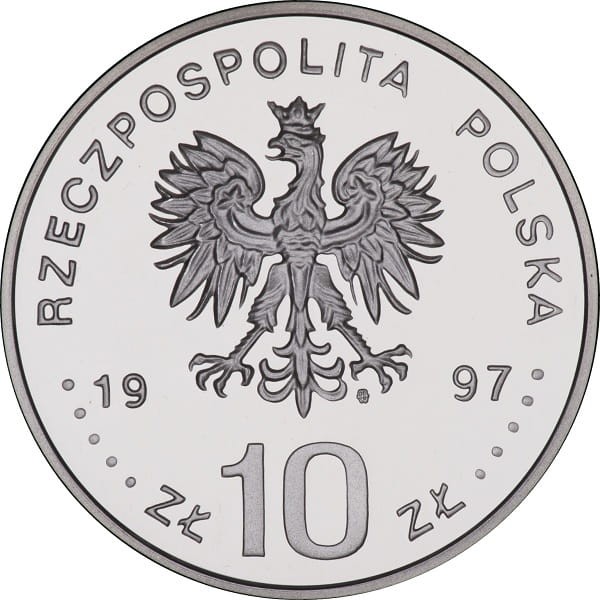 Moneta 10 zł Stefan Batory półpostać 1997 r. awers