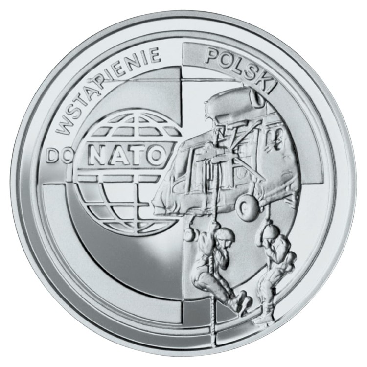 Moneta 10 zł Wejście Polski do NATO 1999 r. rewers
