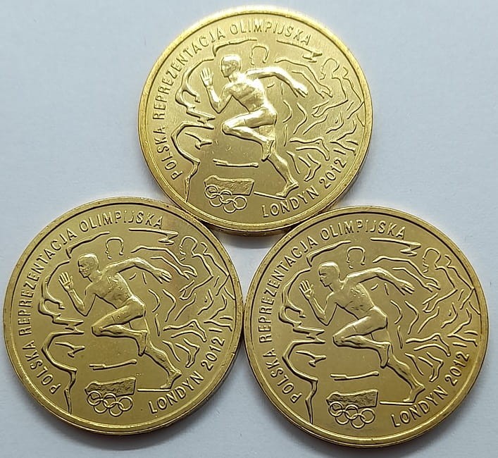 Moneta 2 zł Polska Reprezentacja Olimpijska Londyn 2012 rewers lot