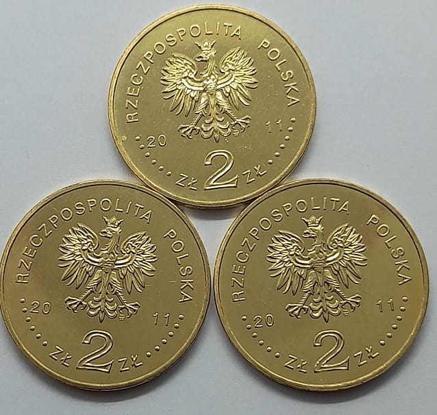 Moneta 2 zł Kalisz 2011 awers lot