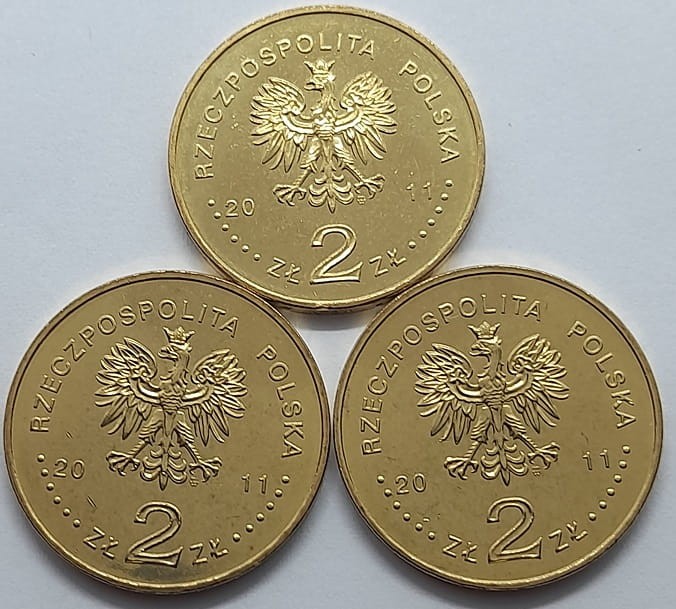 Moneta 2 zł Mława 2011 awers lot