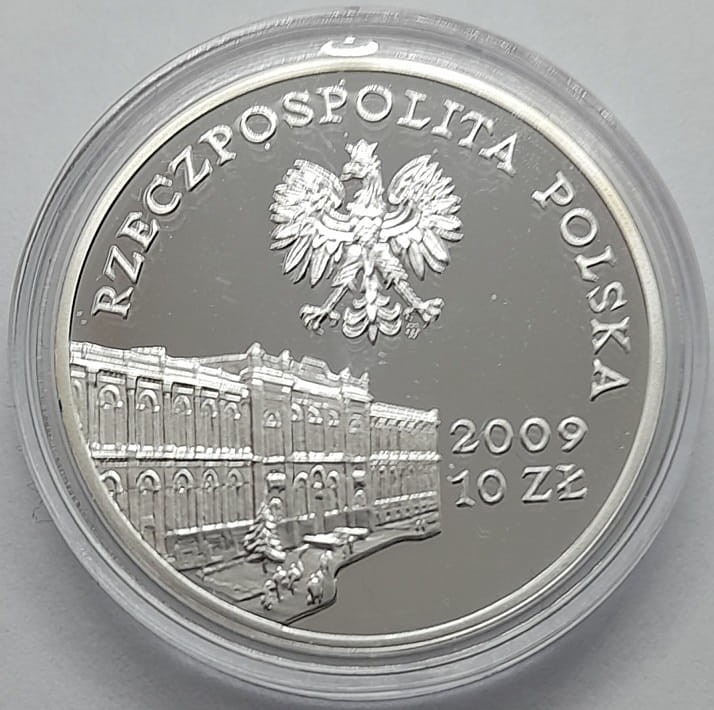 Moneta 10 zł 180 lat Bankowości Centralnej w Polsce 2009 awers