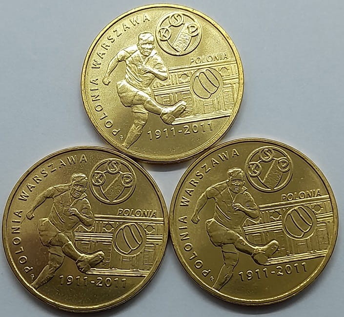 Moneta 2 zł Polonia Warszawa 2011 rewers lot
