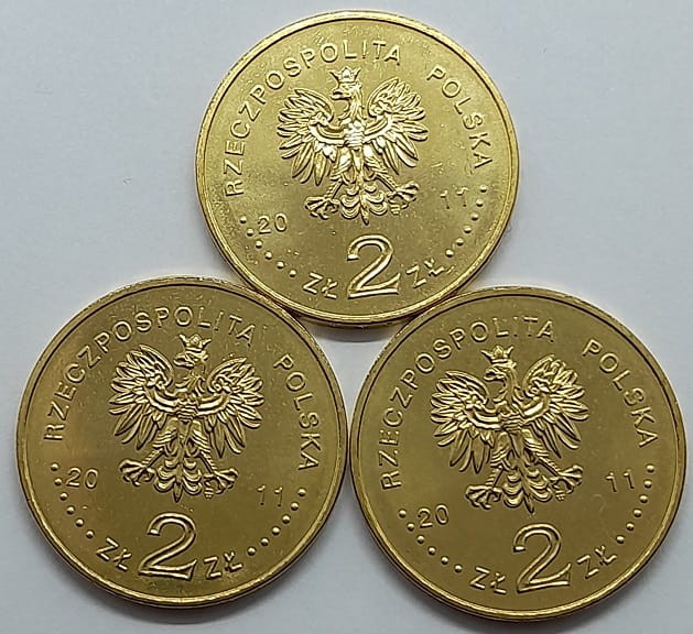 Moneta 2 zł Polonia Warszawa 2011 awers lot