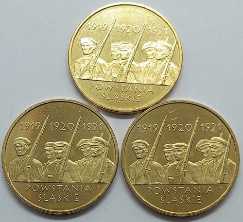 Moneta 2 zł Powstania Śląskie 2011 rewers lot
