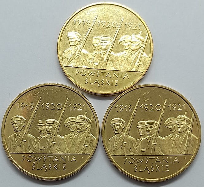 Moneta 2 zł Powstania Śląskie 2011 rewers lot