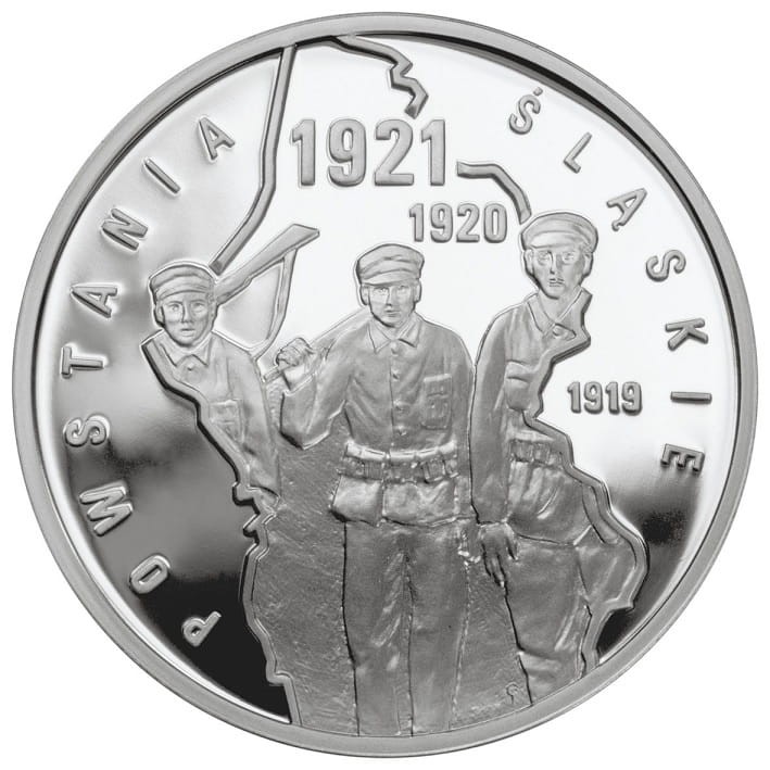 Moneta 10 zł Powstania Śląskie 2011 r. rewers
